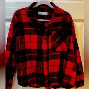 Zara Kids Plaid Button Up